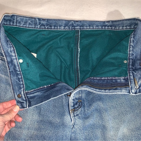 Vintage LL Bean Double L Denim Fleece Lined Jeans Mens 36x30 Natural Fit Blue - Picture 3 of 11